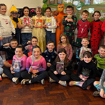 Year 3 class dressed as characters from their favorite books