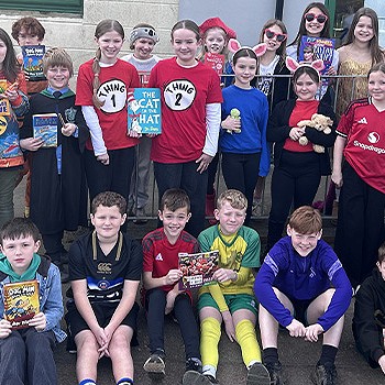 Year 5 class dressed as characters from their favorite books