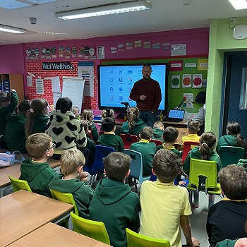 man giving a presentation to the class